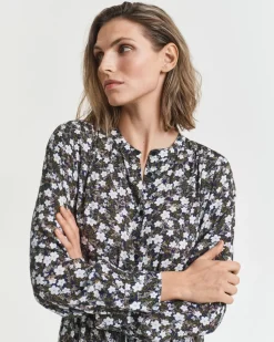 Gant Woman Reg Floral Print Dress Classic Blue