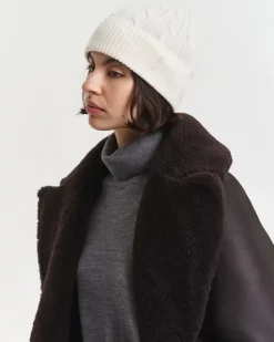 Gant Woman Wool Cable Beanie Cream