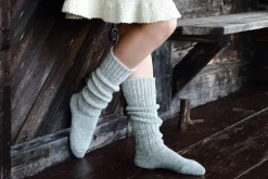 Helsingin Villasukkatehdas Pitkävartinen Villasukka Harmaa