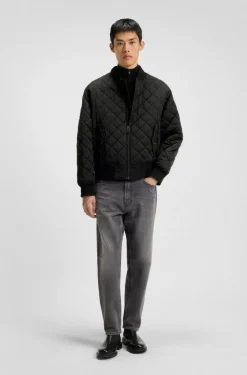 Hugo Bicol Quilted Jacket Black