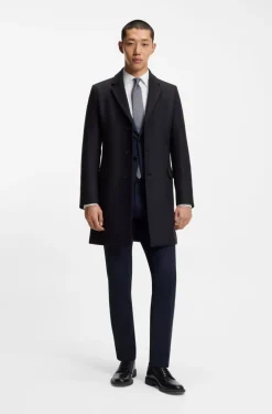 Hugo Migor 2541 Wool Coat Dark Blue