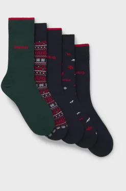Hugo 5-pairs Gift Xmas Socks