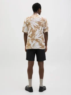 JJEjeff Tropical AOP Resort Shirt Coriander