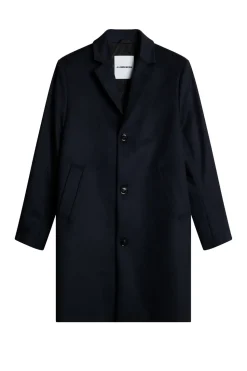 J.Lindeberg August Melton Cashmere Coat JL Navy