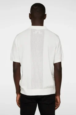 J.Lindeberg Reymond Solid Stripe Polo White
