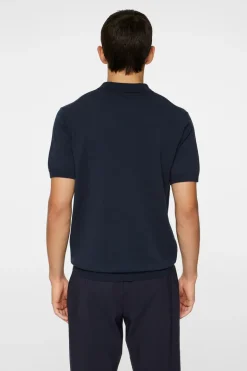 J.Lindeberg Ridge Knitted Polo Shirt JL Navy