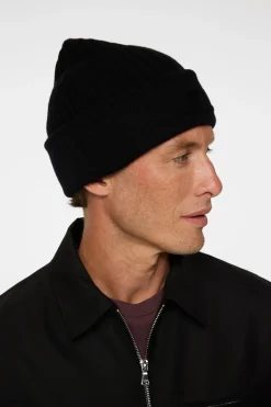 J.lindeebrg Jive Wool Beanie Black