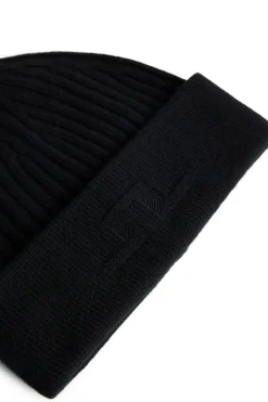 J.lindeebrg Jive Wool Beanie Black