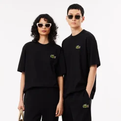 Lacoste Loose Fit Heavy Cotton Badge T-shirt Black