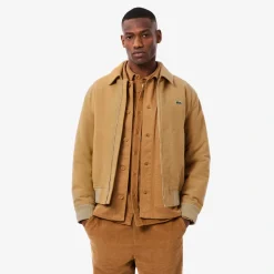 Lacoste Men’s Padded Moleskin Jacket Beige