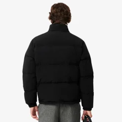 Lacoste Men’s Water-Repellent Hooded Down Jacket Black