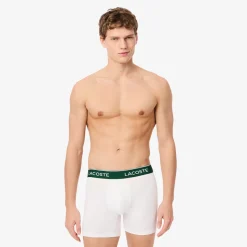 Lacoste 3-Pack Stretch Cotton Trunks Black/White/Grey