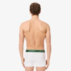 Lacoste 3-Pack Stretch Cotton Trunks White