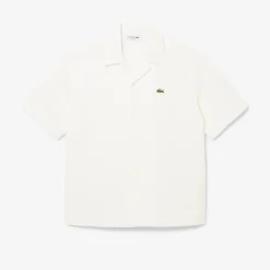 Lacoste Relaxed Fit Waffle Texture Shirt White