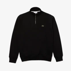 Lacoste Zip-Up High Neck Interlock Sweatshirt Black