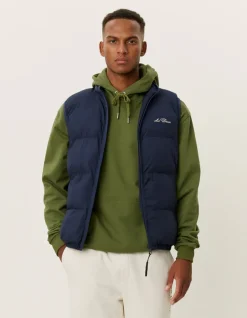 Les Deux Newport Padded Vest Dark Navy