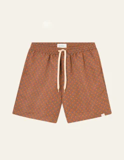 Les Deux Stan AOP Swim Shorts Terracotta/Pineapple