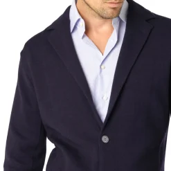 Less Worries Knitted Merino Blazer Navy