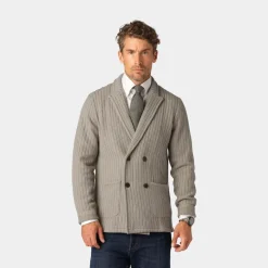 Less Worries Merino Cable Blazer Taupe
