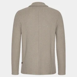 Less Worries Merino Cable Blazer Taupe