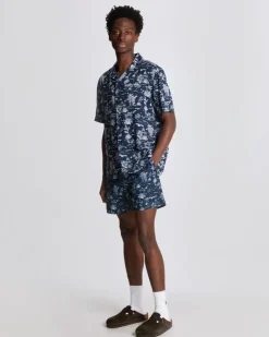 Lyle & Scott Botanical Garden Print Swim Shorts Dark Navy