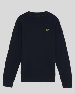 Lyle & Scott Boys Cotton Crew Neck Jumper Dark Navy