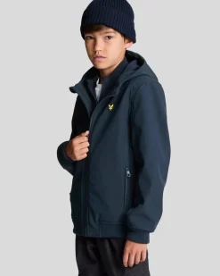 Lyle & Scott Boys Softshell Hooded Jacket Dark Navy