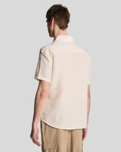 Lyle & Scott Hemp Short Sleeve Shirt Natural