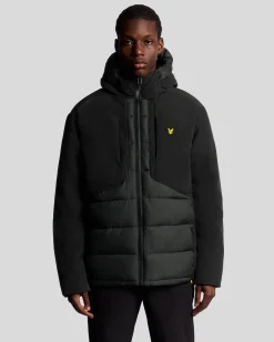 Lyle & Scott Sports Hybrid Puffer Jacket Jet Black