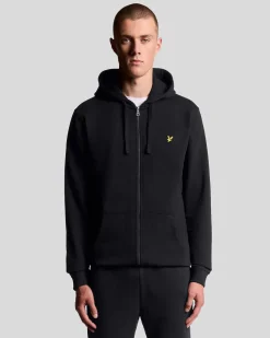 Lyle & Scott Zip Through Hoodie Jet Black