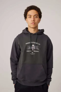 Makia Eagle Hooded Sweatshirt Black