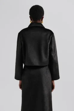 Malina Seressa Faux Boxy Jacket Chocolate