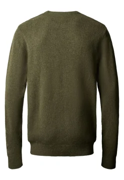 MCS Adrian Lambswool Knit Green Melange