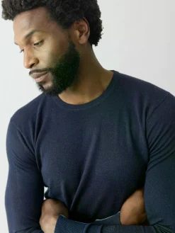 Mos Mosh Gallery Mmgadam Soft Knit Navy