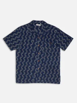 Nudie Jeans Arvid Ikat Shirt Blueberry