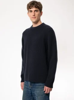Nudie Jeans August Rib Wool Navy