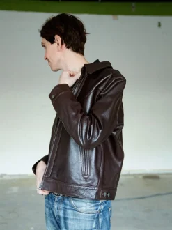 Nudie Jeans Joppe Western Leather Jacket Brown