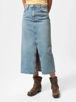 Nudie Jeans Women Anna Denim Skirt Desert