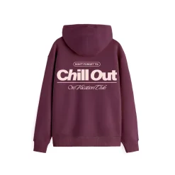 On Vacation Chill Out Hoodie Burgundy