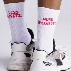 On Vacation Less Upsetti Tennis Socks White