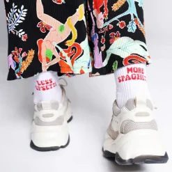 On Vacation Less Upsetti Tennis Socks White