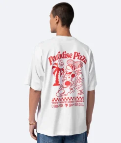 On vacation Paradise Pizza T-Shirt White