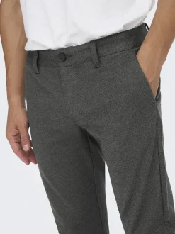 Only & Sons Mark Herringbone Pants Black