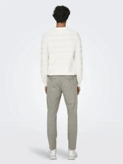 Only & Sons Onsmark Slim Check Pant Grey