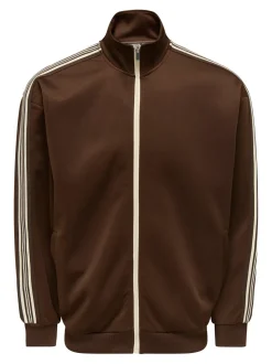 Only & Sons Onsriber Ls Zip Stripe Track Sweat Potting Soil