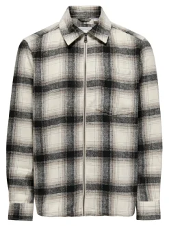 Onsaustin Wool Zip Overshirt White