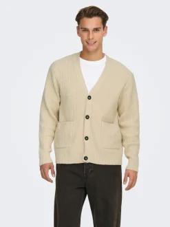 Onsframe Knit Cardigan Oatmeal