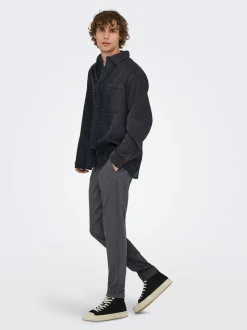 Onsmark Slim Check Pants Blue