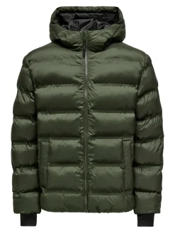 Onsunion Hood Puffer Jacket Green
