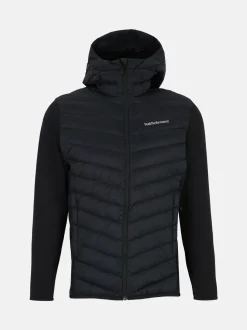 Peak Performance Frost Down Hybrid Hood Jacket Men Black